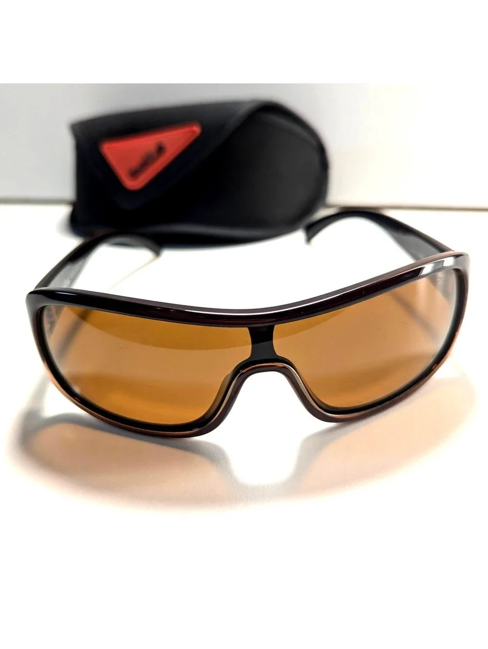 Bolle Whip 10966 Polarized Sunglasses Chunky Brown Eyewear Square Classic Style